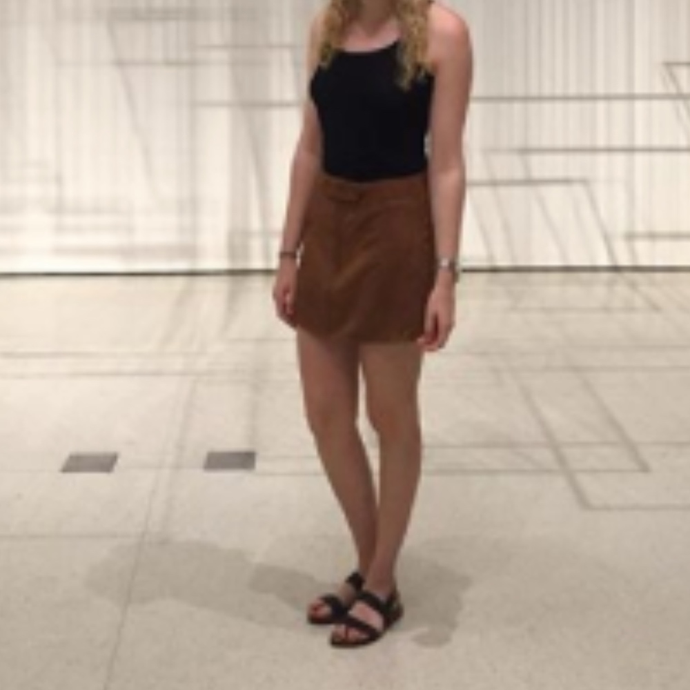 American Eagle brown suede skirt